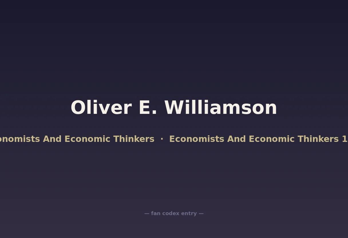 Oliver E. Williamson