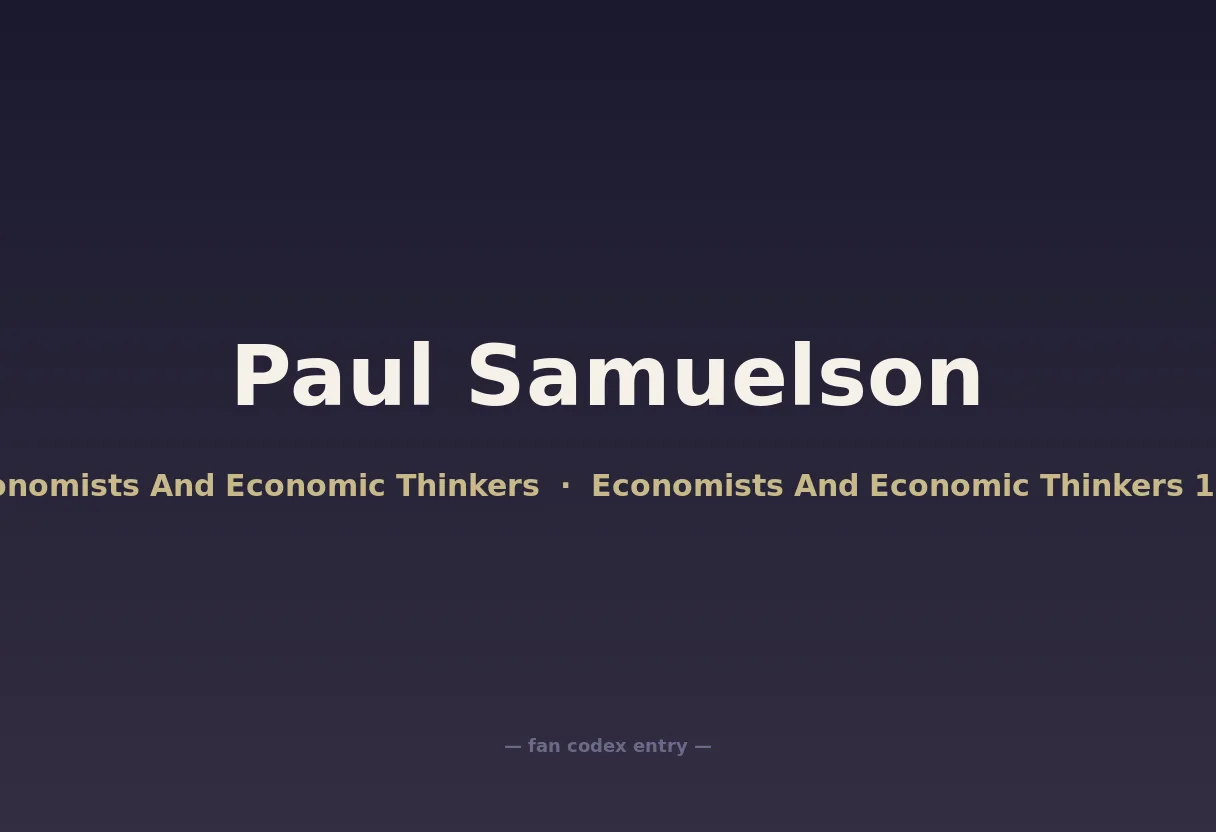 Paul Samuelson